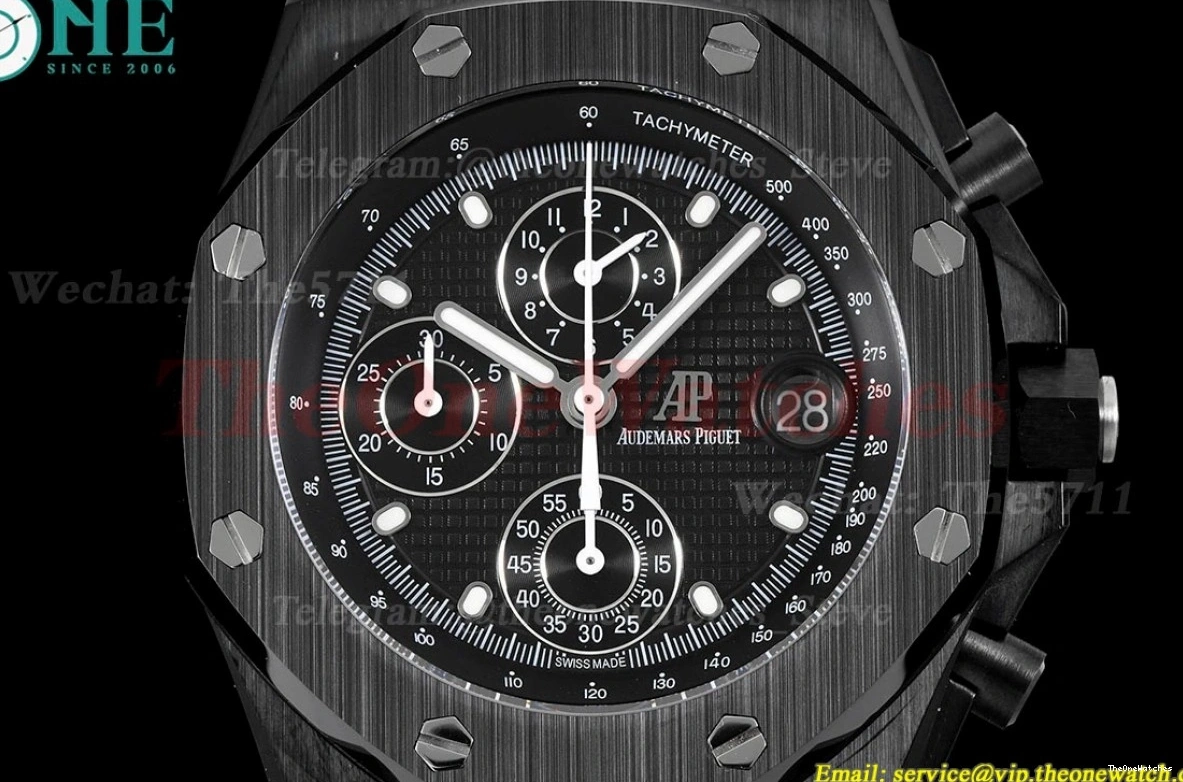 42mm PVD A7750 APF Offshore Dial Black Royal Oak PVD 1224